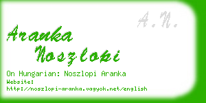 aranka noszlopi business card